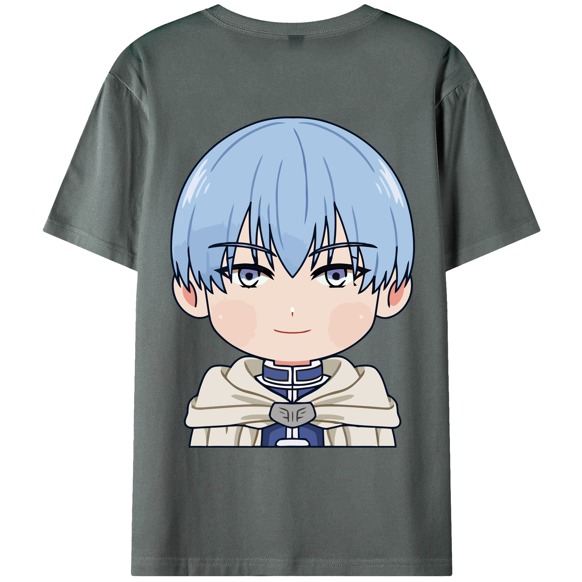 （画像用） 葬送のフリーレン Frieren 綿100％ メンズ半袖Tシャツ（バックプリント） 通気性